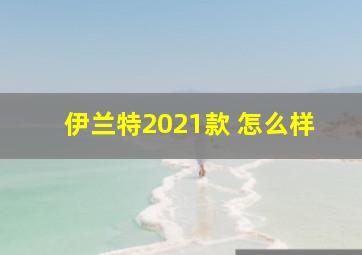 伊兰特2021款 怎么样